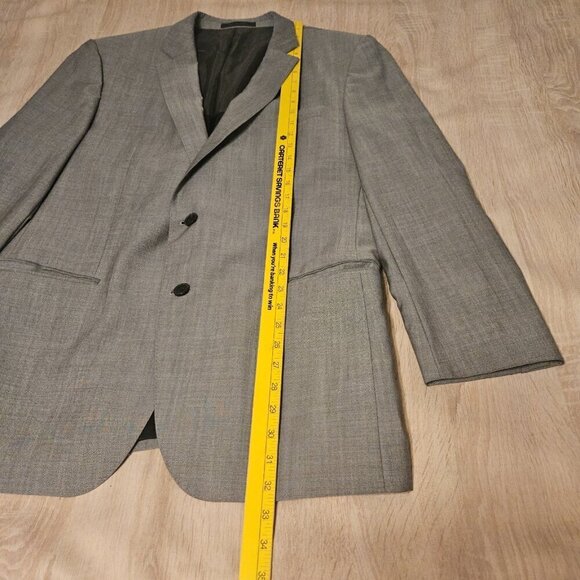 Hugo Boss Blazer Sport Coat Mens 46R  Gray 2 Button Wool Reda Super 110 Modern - Picture 5 of 10